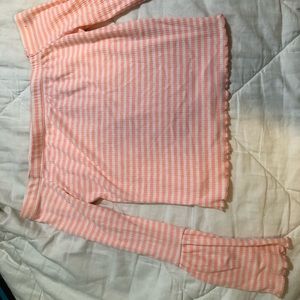 Striped off the shoulder blouse